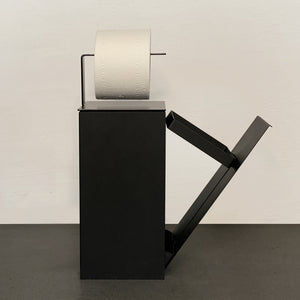 Bathroom bin with roll holder | Franz