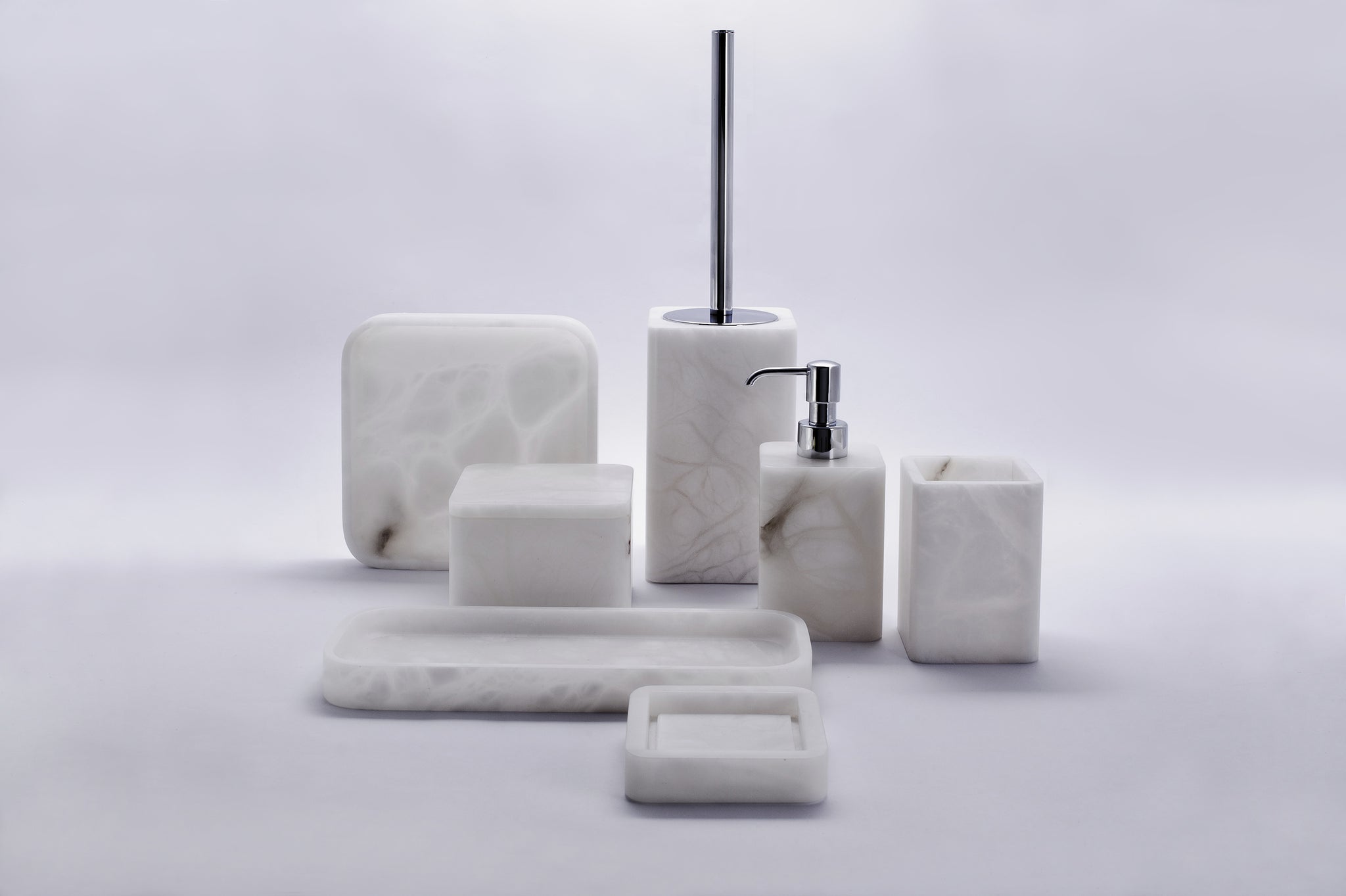 alabaster square tray / vassoio quadro |  18,5 x 18,5 x h 2,5 cm