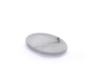 alabaster oval soap dish / portasapone ovale | 12,5 x 9 x h 2 cm