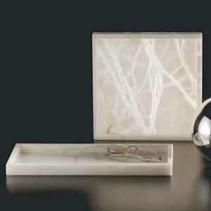 alabaster square tray / vassoio quadrato | 25 x 25 x h 2,5 cm