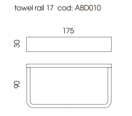 towel rail 17.5 cm | Deep