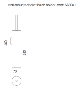 wall-mounted toilet brush holder | Deep