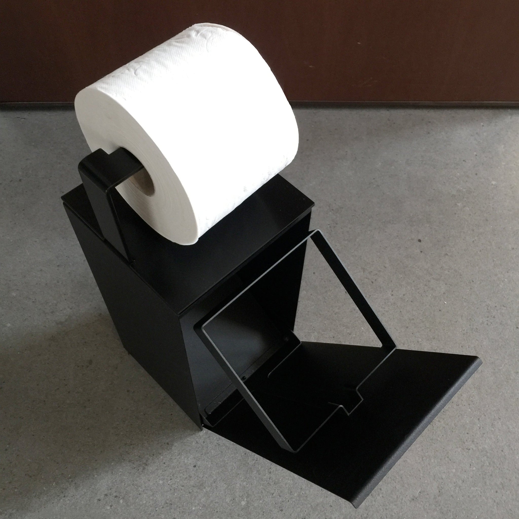 Bathroom bin + Roll holder accessory | Franz - mg12